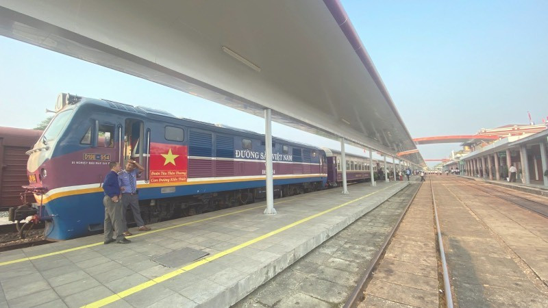 Giao diện mới đoàn tàu “Hành trình kết nối di sản miền trung”.