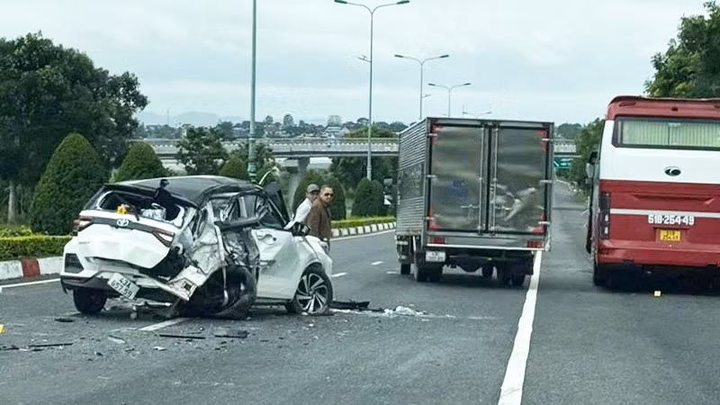 Hiện trường vụ tai nạn.