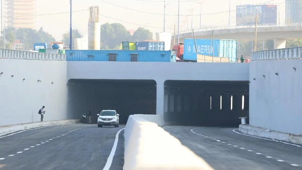 Hầm chui HC1-02 tại nút giao An Phú vừa tổ chức thông xe, mở thêm hướng kết nối cao tốc với trung tâm thành phố. (ảnh: VÕ LÊ) 