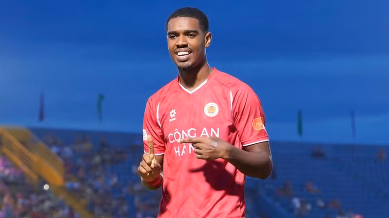 Tiền đạo Alan tỏa sáng để mang về 3 bàn thắng cho Công an Hà Nội. (Ảnh: Công an Hà Nội FC)