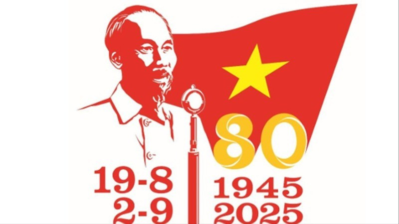 Logo kỷ niệm Kỷ niệm 80 năm Cách mạng tháng Tám và Quốc khánh 2/9. (Ảnh: Bộ Văn hóa, Thể thao và Du lịch)