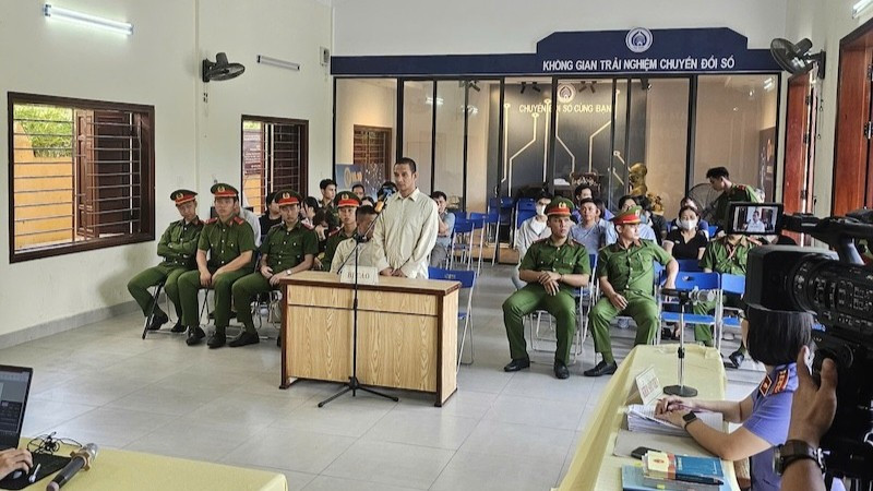 Quang cảnh phiên toà xét xử lưu động ngày 1/8. (Ảnh: AD)