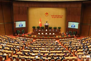 Toàn cảnh phiên bế mạc Kỳ họp thứ 9, Quốc hội khóa XV, ngày 27/6/2025. (Ảnh: DUY LINH)