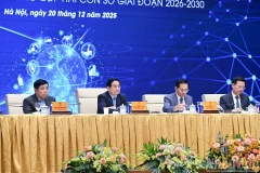 Thủ tướng Phạm Minh Chính và các Phó Thủ tướng, Bộ trưởng chủ trì Diễn đàn quốc gia phát triển kinh tế số và xã hội số lần thứ 3.