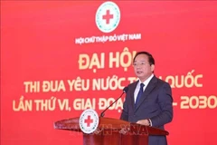 Bí thư Trung ương Đảng, Trưởng ban Tuyên giáo và Dân vận Trung ương Trịnh Văn Quyết phát biểu tại hội nghị. 