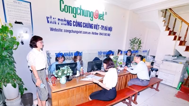 Văn phòng Công chứng Việt, thành phố Hà Nội. (Ảnh: TH)