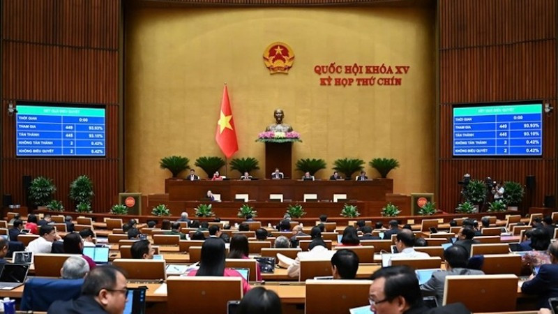 Quốc hội thông qua Luật sửa đổi, bổ sung một số điều của Bộ luật Tố tụng hình sự. (Ảnh: QH.