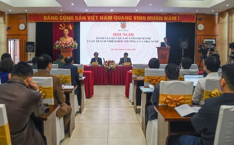 Hội nghị đánh giá kết quả 5 năm thi hành Luật Trách nhiệm bồi thường của Nhà nước. (Ảnh: THANH HÀ)