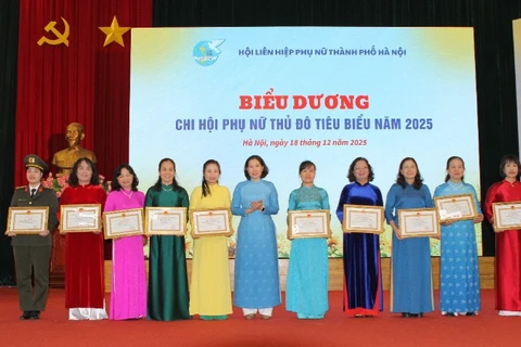Biểu dương 10 Chi hội phụ nữ Thủ đô tiêu biểu năm 2025.