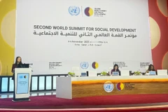 Thứ trưởng Ngoại giao Nguyễn Minh Hằng phát biểu tại hội nghị. (Ảnh: Bộ Ngoại giao)