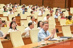 Tổng Bí thư Tô Lâm và các đại biểu Quốc hội tham dự phiên họp. (Ảnh: DUY LINH)