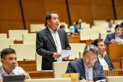 Bộ trưởng Nông nghiệp và Môi trường Trần Đức Thắng phát biểu. (Ảnh: DUY LINH)