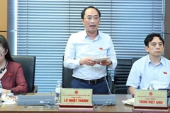 Đại biểu Lê Nhật Thành (Hà Nội) phát biểu.