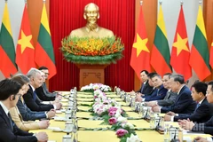 Tổng Bí thư Tô Lâm tiếp Tổng thống Litva Gitanas Nauseda. (Ảnh: ĐĂNG KHOA)