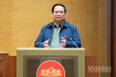 Thủ tướng Chính phủ Phạm Minh Chính phát biểu tại phiên thảo luận. (Ảnh: THỦY NGUYÊN)