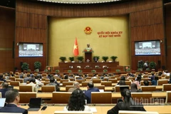 Quang cảnh phiên thảo luận của Quốc hội, chiều 7/11/2025. (Ảnh: DUY LINH)