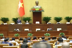 Quang cảnh phiên họp của Quốc hội chiều 8/12. (Ảnh: DUY LINH)