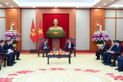 Quang cảnh cuộc tiếp tại Trụ sở Trung ương Đảng. (Ảnh: ĐĂNG KHOA)