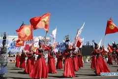 Tiết mục biểu diễn trong lễ kỷ niệm Ngày Quốc khánh Kyrgyz. (Ảnh minh họa: Xinhua)