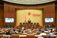 Quang cảnh phiên thảo luận của Quốc hội. (Ảnh: DUY LINH)