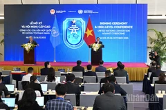 Quang cảnh phiên họp báo chung. (Ảnh: TRẦN HẢI)