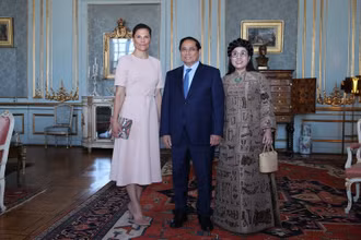 Thủ tướng Chính phủ Phạm Minh Chính hội kiến Công chúa kế vị Thụy Điển Victoria. (Ảnh: VGP/NHẬT BẮC)