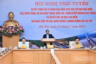 Thủ tướng Chính phủ Phạm Minh Chính chủ trì hội nghị. (Ảnh: Trần Hải)