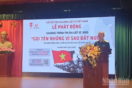 Trung tướng Hoàng Khánh Hưng, Chủ tịch hội Hỗ trợ gia đình liệt sĩ Việt Nam phát động chiến dịch.