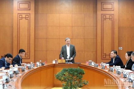 Tổng Bí thư Tô Lâm chủ trì làm việc về chủ trương, chính sách đối với người khuyết tật. (Ảnh ĐĂNG KHOA)