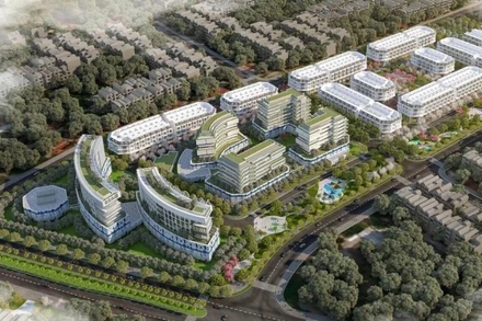 (Ảnh minh họa: Phối cảnh khu nhà ở xã hội tại Đông Anh do Tổng công ty xây dựng Bộ Quốc phòng 319 thực hiện)