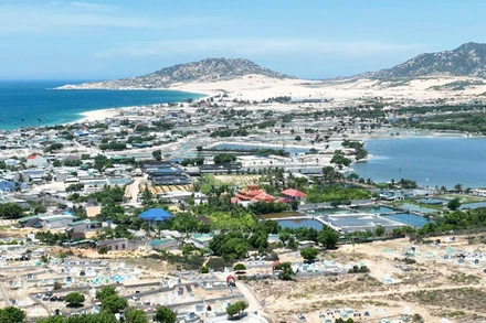 Xã Phước Dinh, huyện Thuận Nam, nơi dự kiến xây dựng Nhà máy điện hạt nhân Ninh Thuận 1. (ẢNH : BÁO NHÂN DÂN)