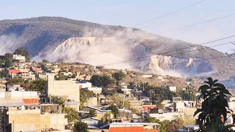 Động đất đã gây ra tình trạng sạt lở tại Guerrero. Ảnh: AFP