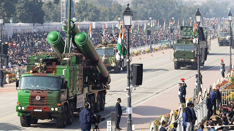 Binh sĩ tham gia lễ diễu hành Ngày Cộng hòa Ấn Độ. Ảnh: REUTERS