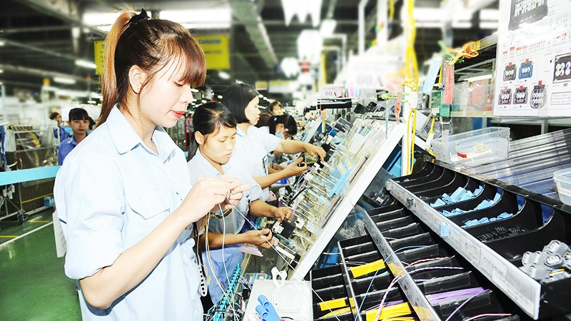 Công ty TNHH Hệ thống dây dẫn Sumi Việt Nam (SVWS), doanh nghiệp 100% vốn đầu tư của Nhật Bản tại KCN Đồng Văn II (Ninh Bình). Ảnh: TRẦN HẢI