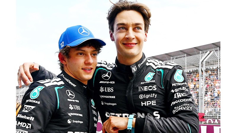 George Russell và Andrea Antonelli của Mercedes đã về nhất và nhì tại chặng đầu tiên của Formula One 2026 Australia.