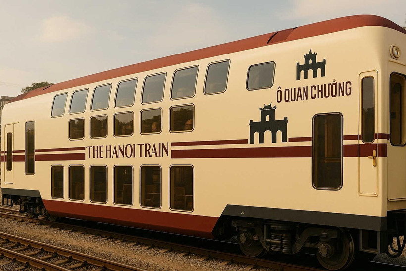 The Hanoi Train gồm 10 toa tàu thiết kế 2 tầng phục vụ nhu cầu ngắm cảnh cho hành khách.
