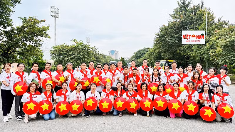 Khối kiều bào tại sự kiện kỷ niệm A80.