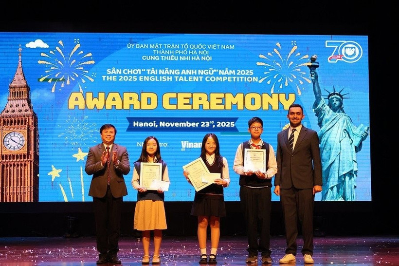 Đội Trường THCS Hoàng Hoa Thám đã đoạt giải thưởng tại cuộc thi “Tài năng Anh ngữ” TP Hà Nội năm 2025