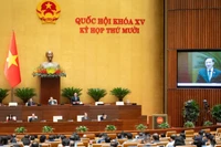 Quốc hội làm việc tại hội trường. (Ảnh: QH)