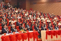 Chủ tịch nước Lương Cường và các đại biểu dự Đại hội. (Ảnh: THỦY NGUYÊN)