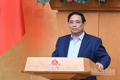 Thủ tướng Chính phủ Phạm Minh Chính phát biểu ý kiến tại Phiên họp Chính phủ thường kỳ tháng 9 và Hội nghị trực tuyến Chính phủ với các địa phương. (Ảnh: TRẦN HẢI) 