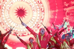 Biểu diễn trống trận khai mạc Liên hoan võ thuật quốc tế năm 2025