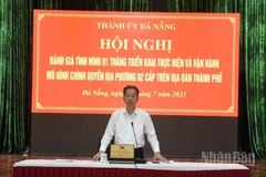 Bí thư Thành ủy Đà Nẵng phát biểu kết luận hội nghị. (Ảnh: ANH ĐÀO