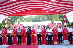 Nghi lễ khánh thành Dự án Cải tạo, nâng cấp Khu mộ liệt sĩ thành phố Hà Nội tại Nghĩa trang Liệt sĩ quốc gia Trường Sơn.