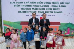 Khánh thành giai đoạn 1 điểm trường Khau Luông- Khau Làng (xã Kiến Thiết).