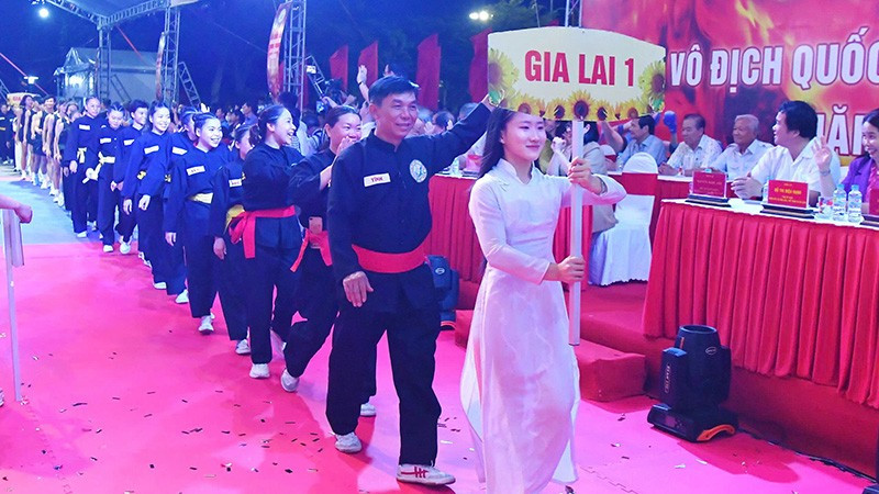 Các võ sĩ của đoàn Gia Lai. 
