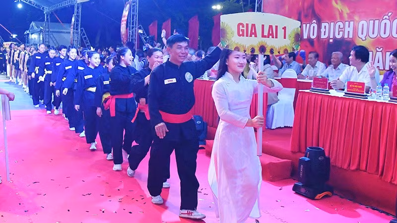 Các võ sĩ của đoàn Gia Lai. 