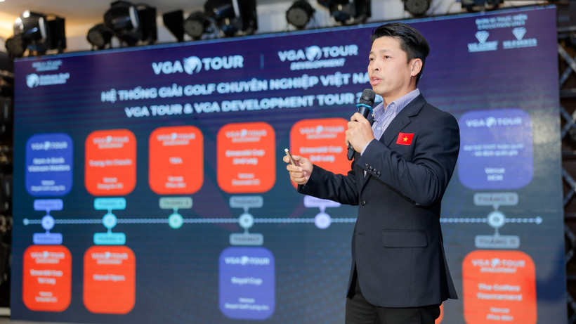 Ông Nguyễn Thái Dương - Phó Tổng Thư ký Hiệp hội Golf Việt Nam (VGA) chia sẻ thông tin về các giải đấu chuyên nghiệp. 