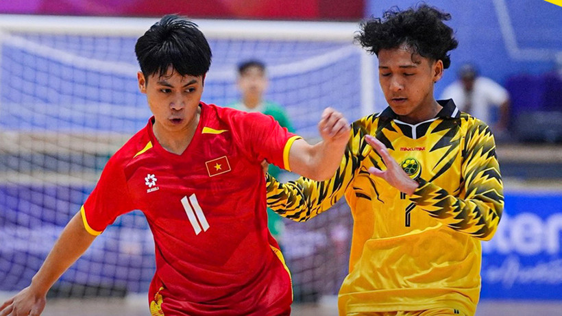 U19 futsal Việt Nam khởi đầu đầy thuận lợi. (Ảnh: VFF)