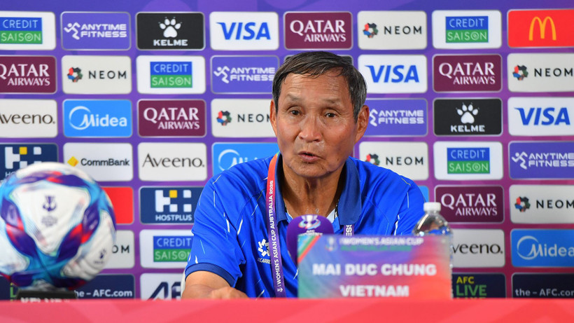 Huấn luyện viên Mai Đức Chung chia sẻ tại buổi họp báo sau trận thua 0-1 trước đội tuyển nữ Đài Loan (Trung Quốc).